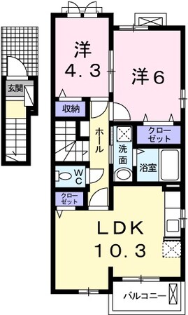 相生駅 徒歩25分 2階の物件間取画像